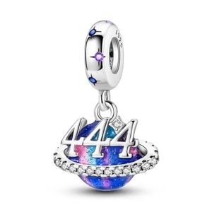 Universe 444 Charm, S925 Sterling Silver, Universe Jewelry, 444 Jewelry